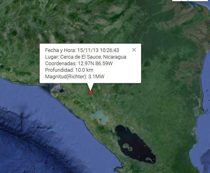 Enjambre sísmico aumenta actividad en Nicaragua