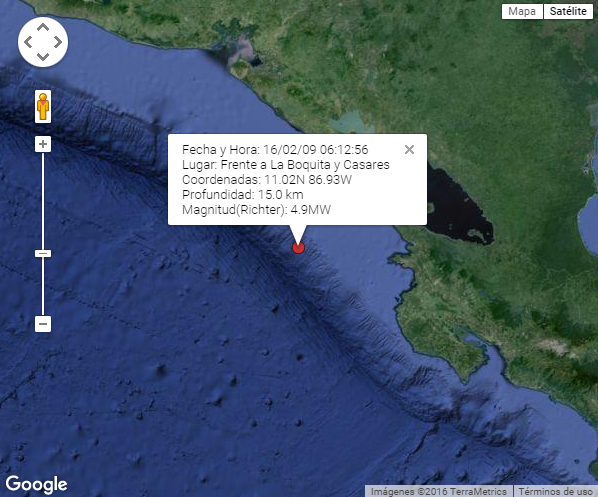 Se registra sismo frente a La Boquita y Casares