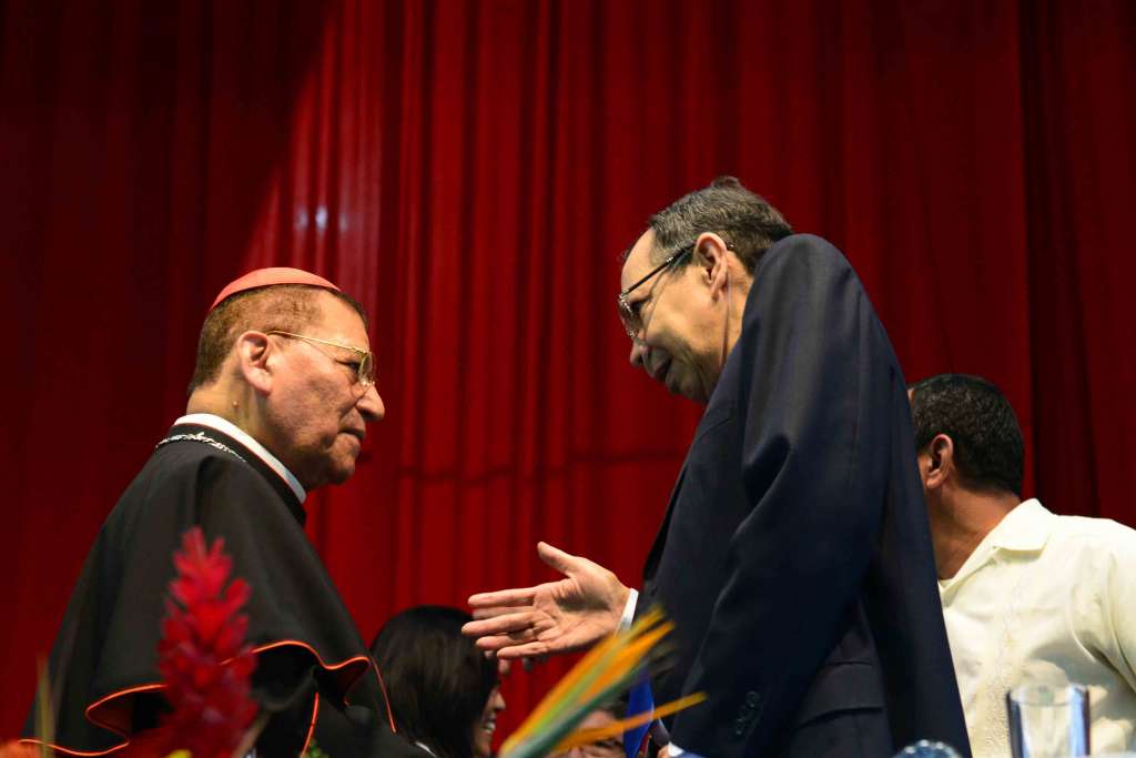 Orteguistas rinden homenaje a cardenal Obando y Bravo
