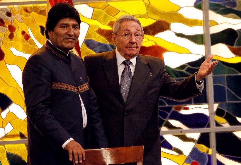 solidaridad de Cuba, Raúl Castro, Evo Morales