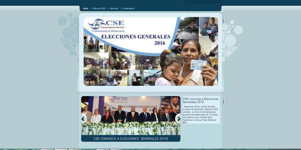página web, CSE, elecciones