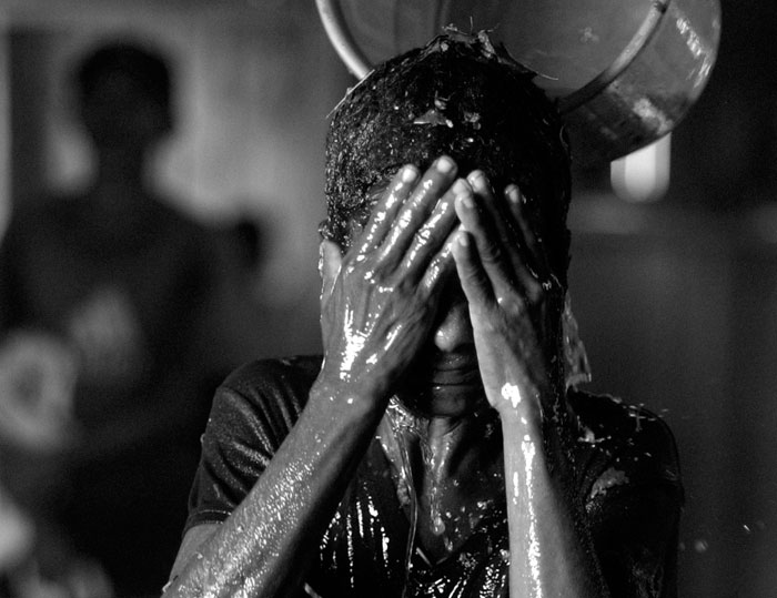 Ritual contra el grisi siknis en Raití. LA PRENSA/Oscar Navarrete.