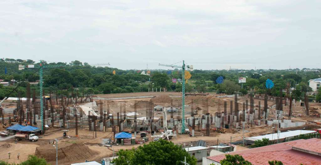 Avanza construcción del estadio de béisbol