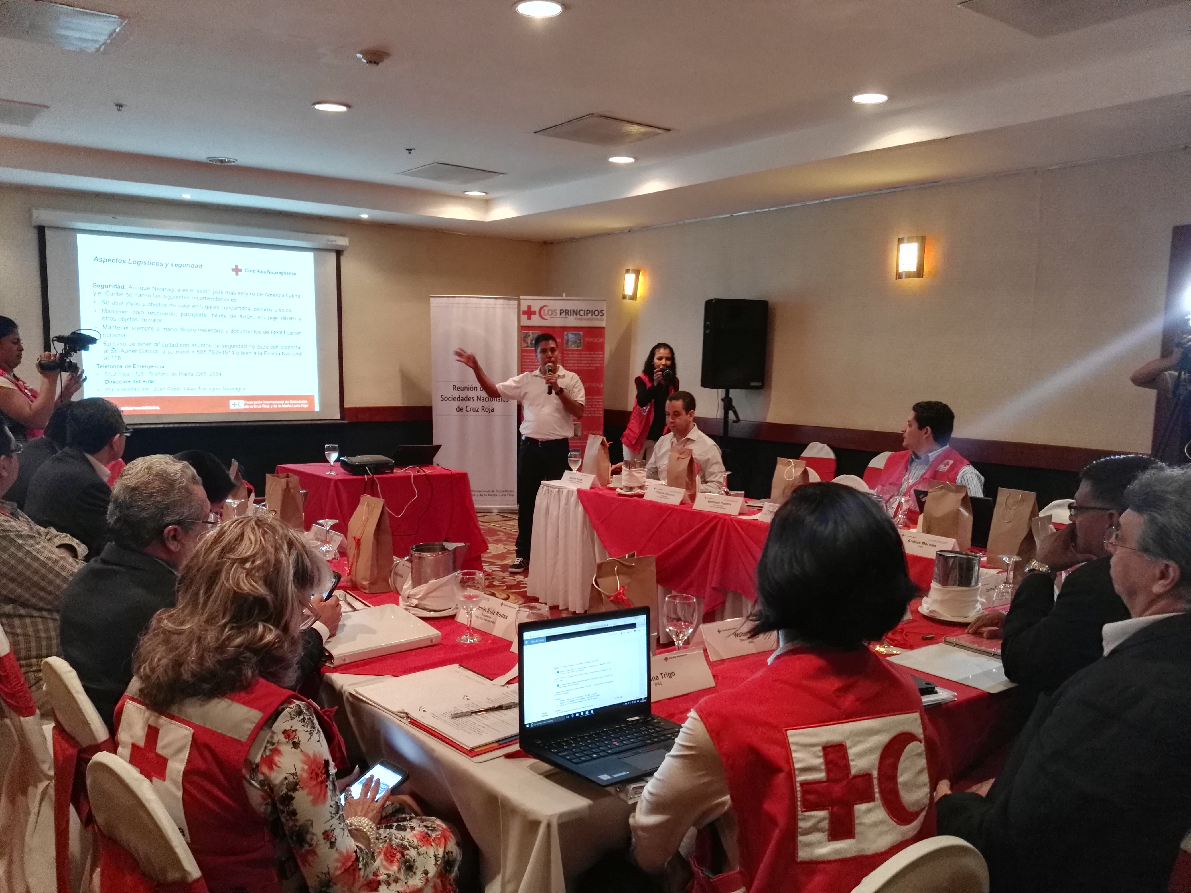 Cruz Roja centroamericana reunida en Nicaragua