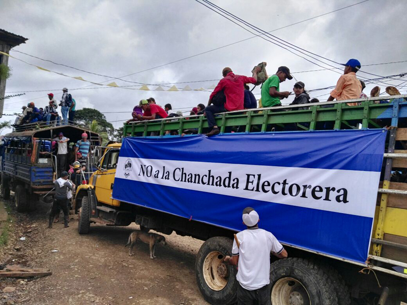caravana anticanal, canal interoceánico, canal de Nicaragua, marcha contra el canal