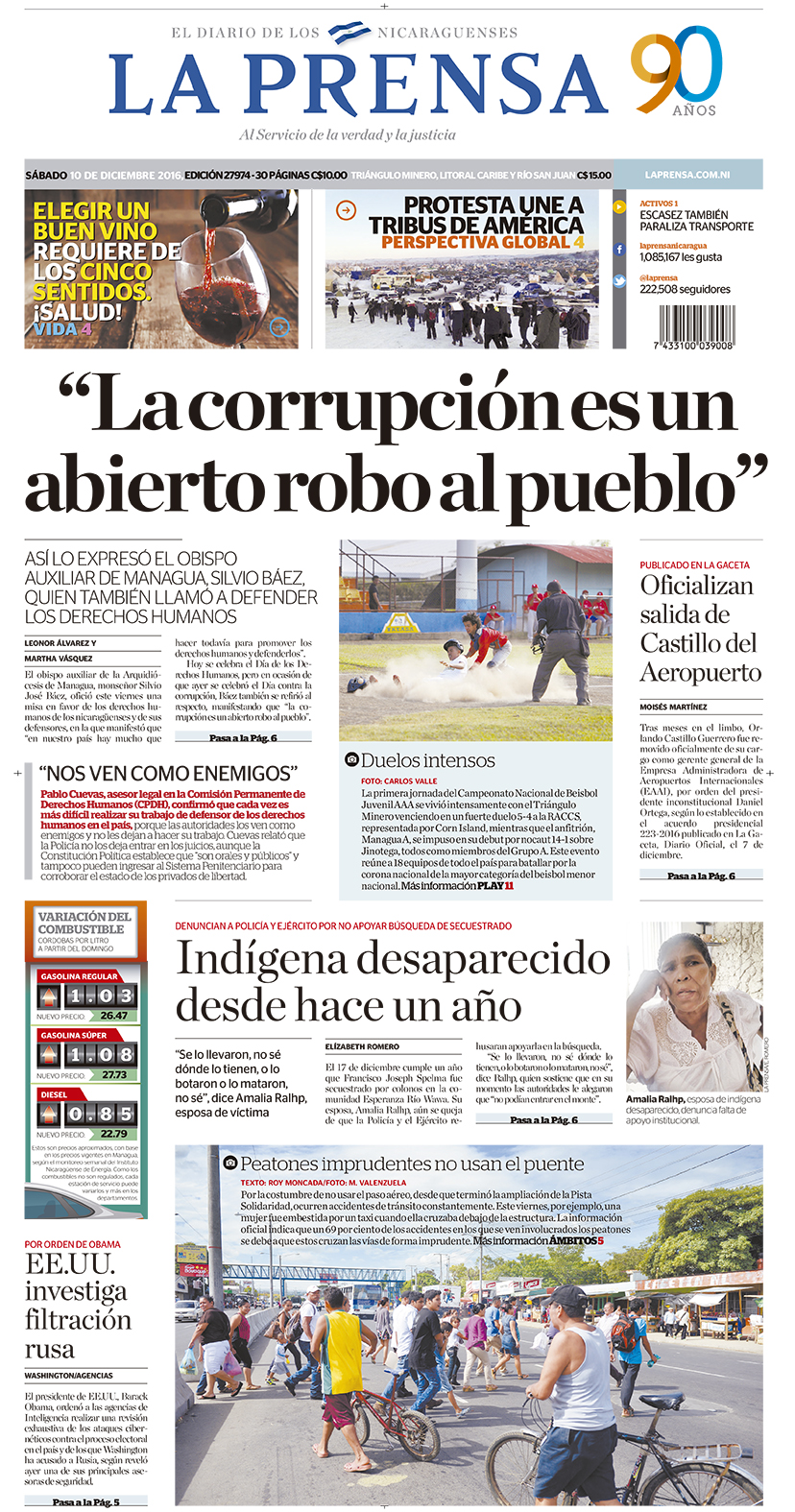Portada impresa 10-12-2016