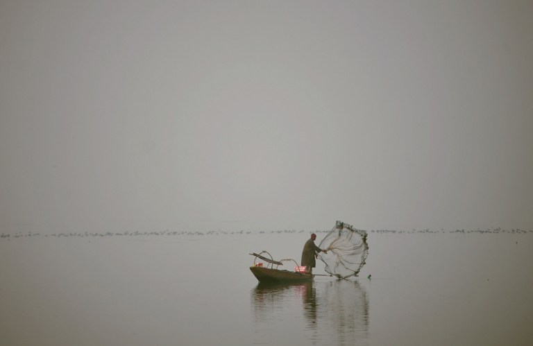 cachemira, pescador