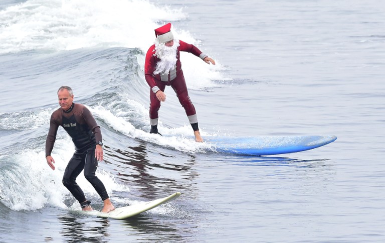 surf, santa claus
