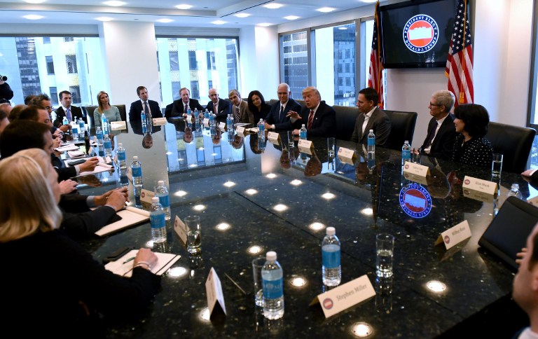Trump se reúne con líderes tecnológicos de Estados Unidos