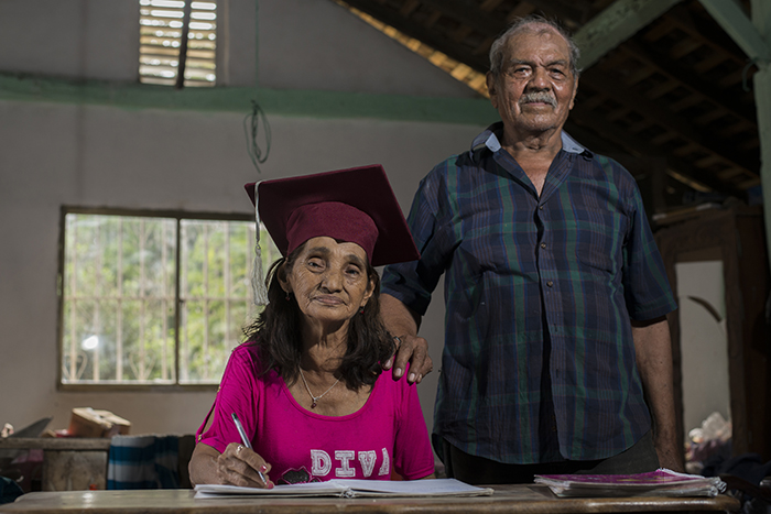 Doña Brunilda junto a su esposo Gregorio Vargas. LA PRENSA/Lissa Villagra