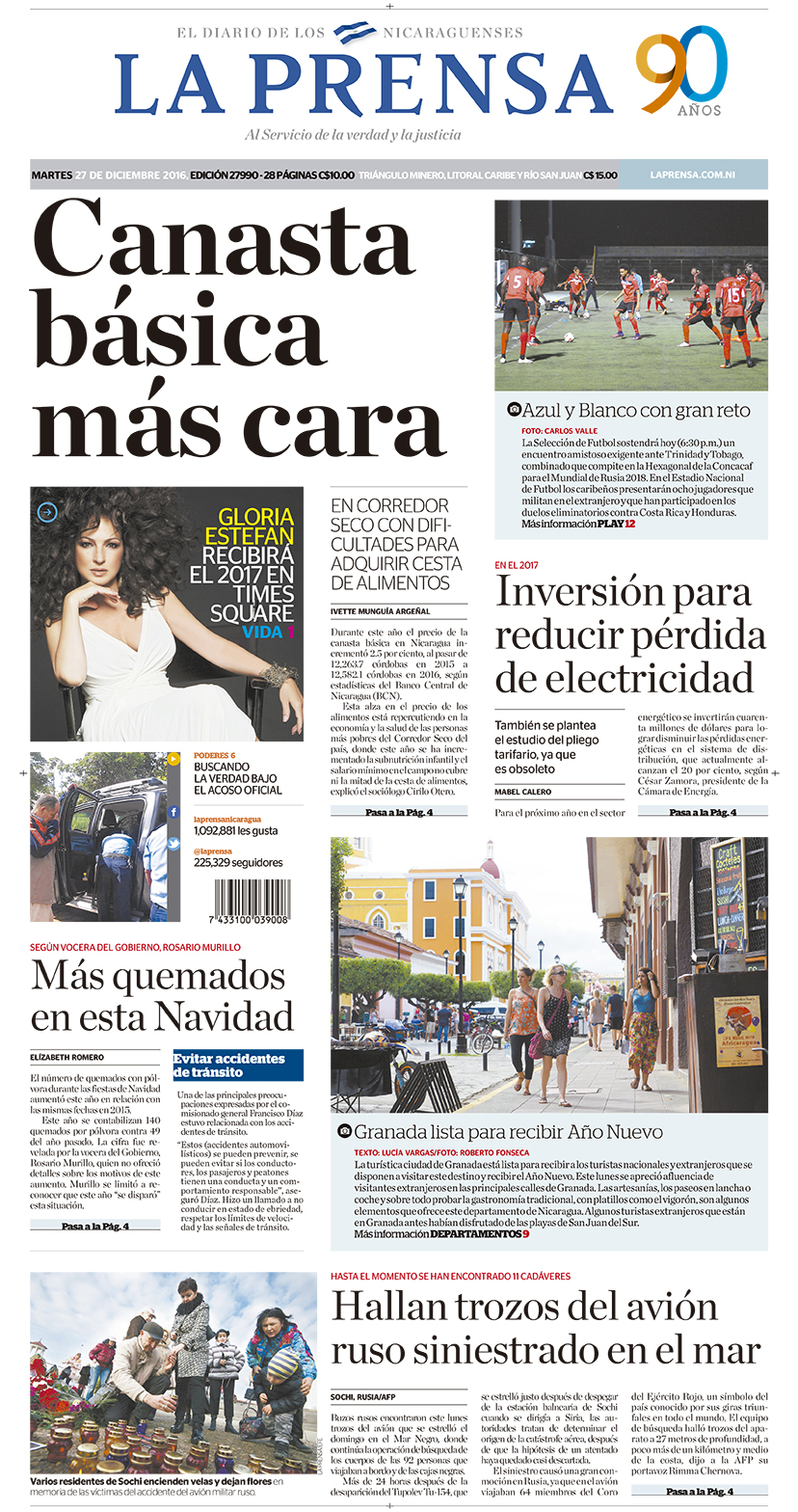 Portada impresa 27-12-2016